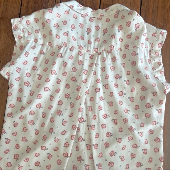 Jachs Girlfriend Dainty Floral Button Down Shirt Sleeveless Small Cottagecore S - Picture 9 of 12